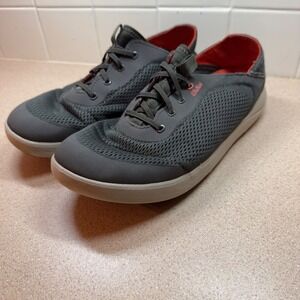 OluKai Moku Pae Men's Dark Gray Mesh Lace Up Water Shoes Sneakers US 10 EUR 43